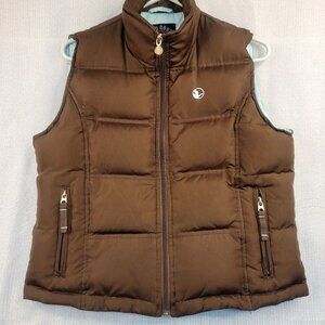 Good Goose Puffer Down Vest M Brown Full Zip Outdoor Winter Cozy Gorpcore Hiking